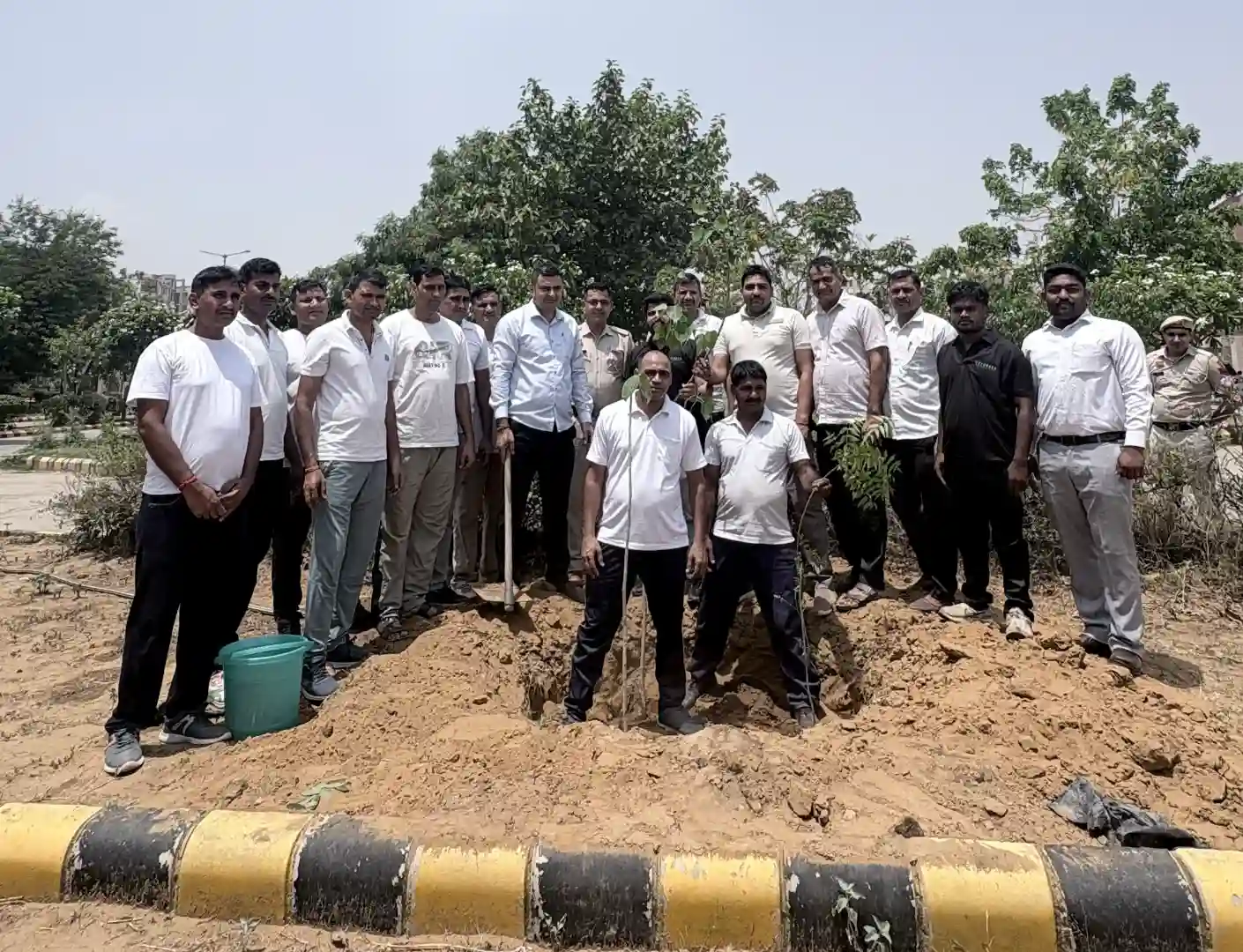 Tree Plantation with Police