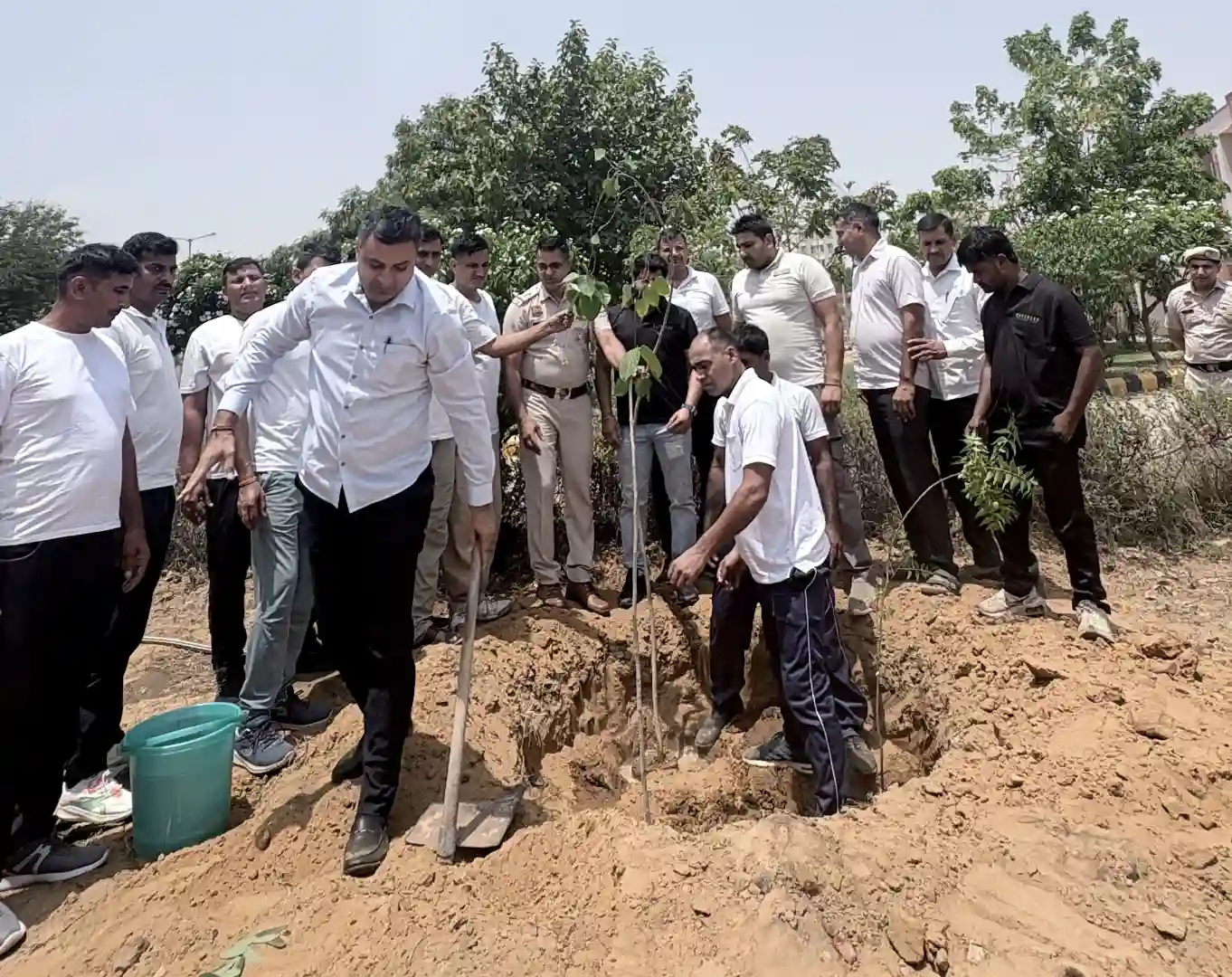 Tree Plantation with Police